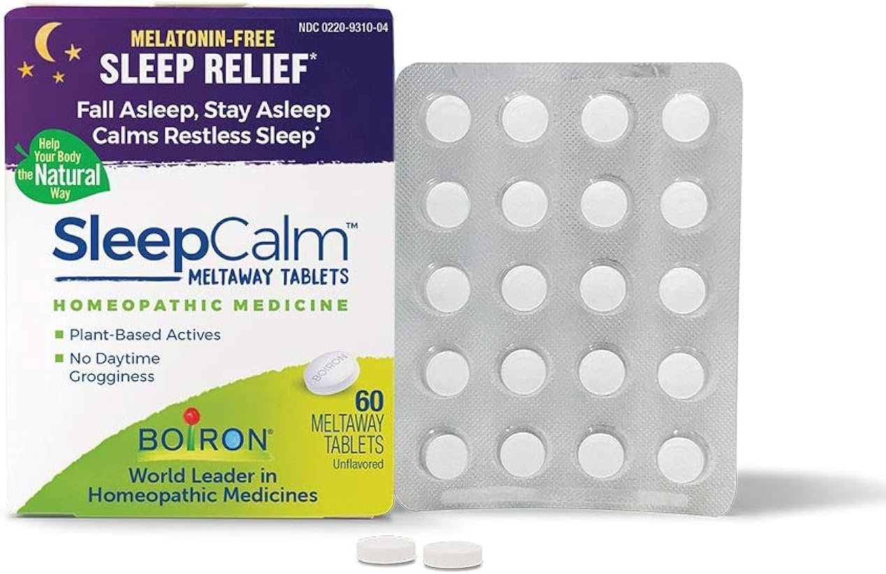 Boiron SleepCalm Sleep Aid for Deep, Relaxing, Restful Nighttime Sleep - Melatonin-Free and Non Habit-Forming - 60 Count