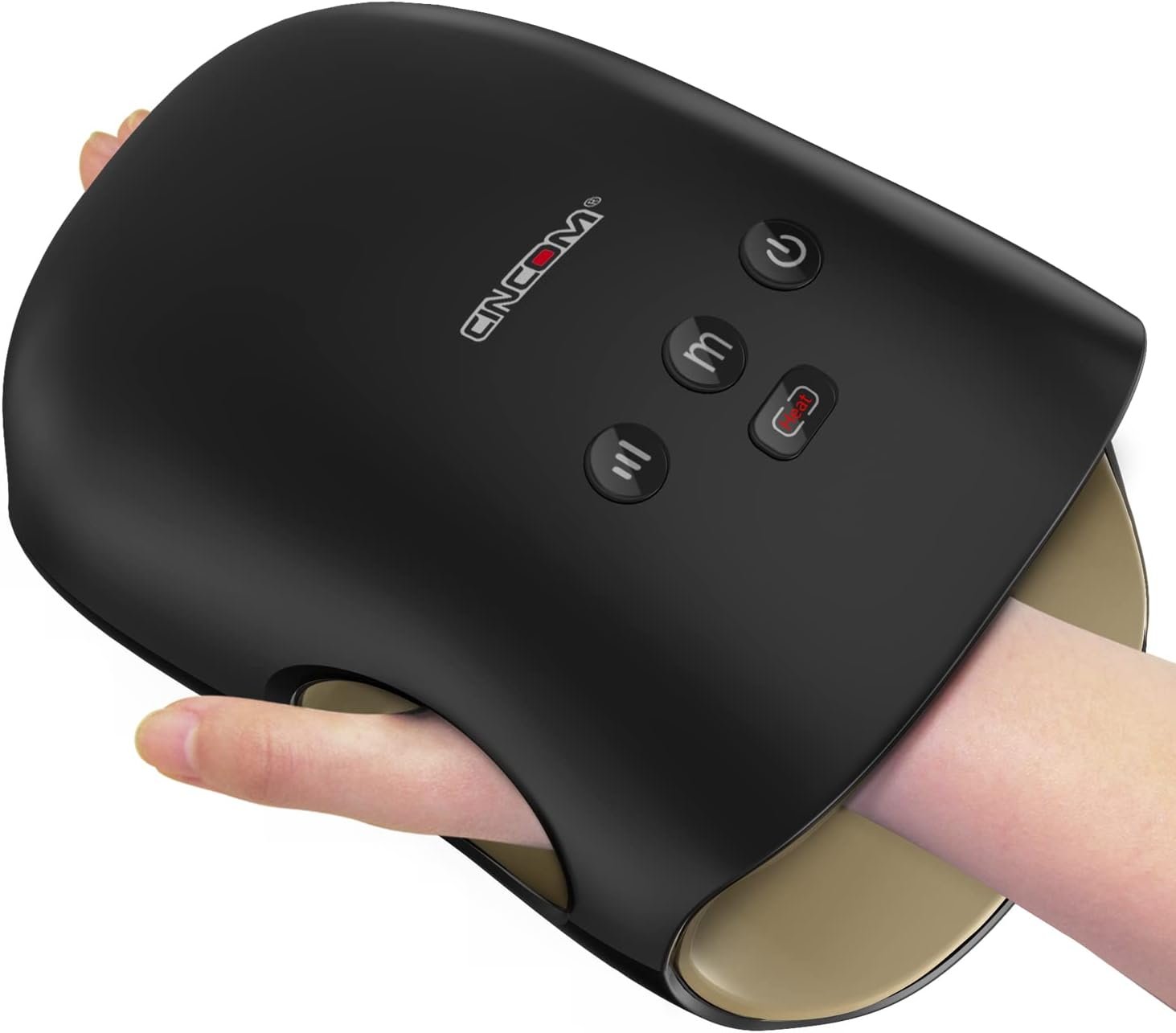 CINCOM Mothers Day Gifts - Cordless Hand Massager with Heat and Compression for Arthritis and Carpal Tunnel(FSA or HSA Eligible) (Black)