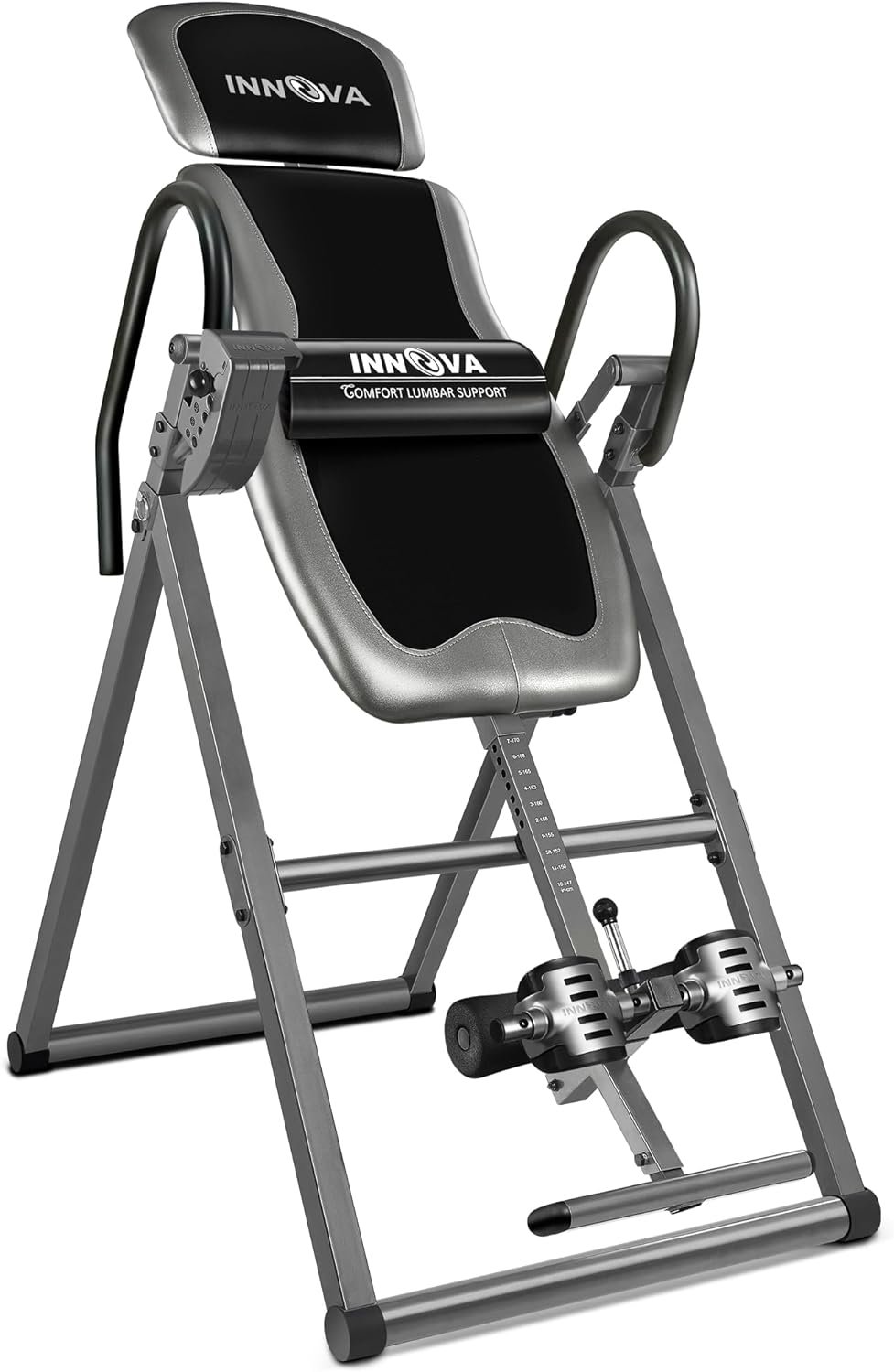 Innova Inversion Table with Adjustable Headrest, Reversible Ankle Holders, and 300 lb Weight Capacity