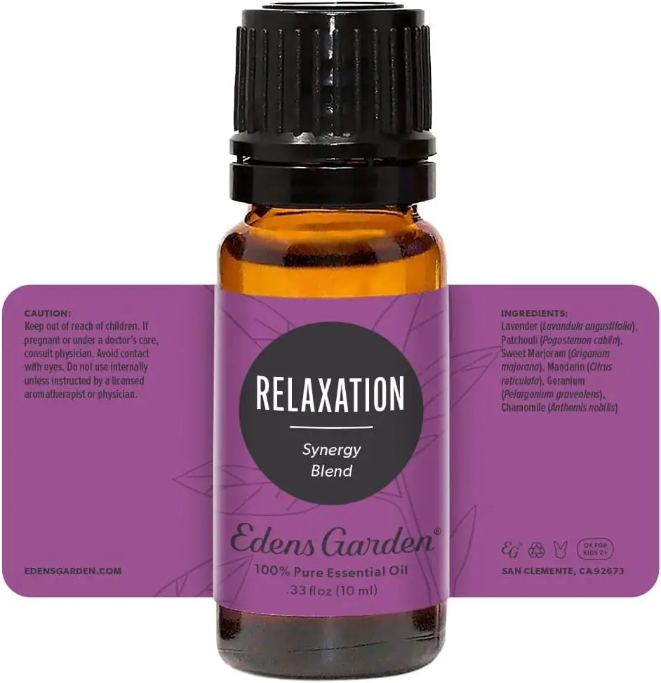 Edens Garden Relaxation Essential Oil Blend- 100% Pure Premium Grade, Undiluted, Natural, Therapeutic, Aromatherapy, The Best for Diffusing, Skin, Candle, Humidifiers 10 ml (.33 fl oz)