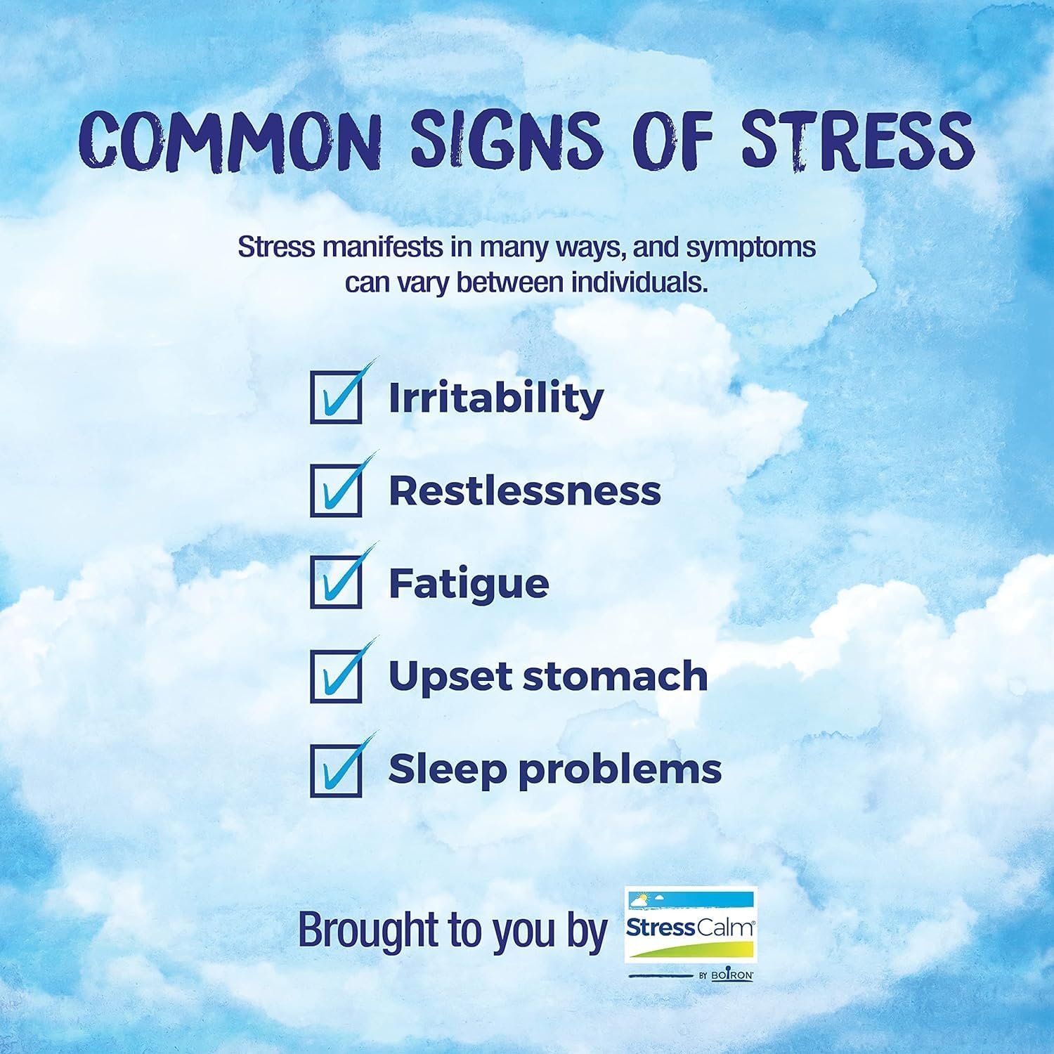 Boiron StressCalm for Relief of Stress, Anxiousness, Nervousness, Irritability, and Fatigue - 60 Count