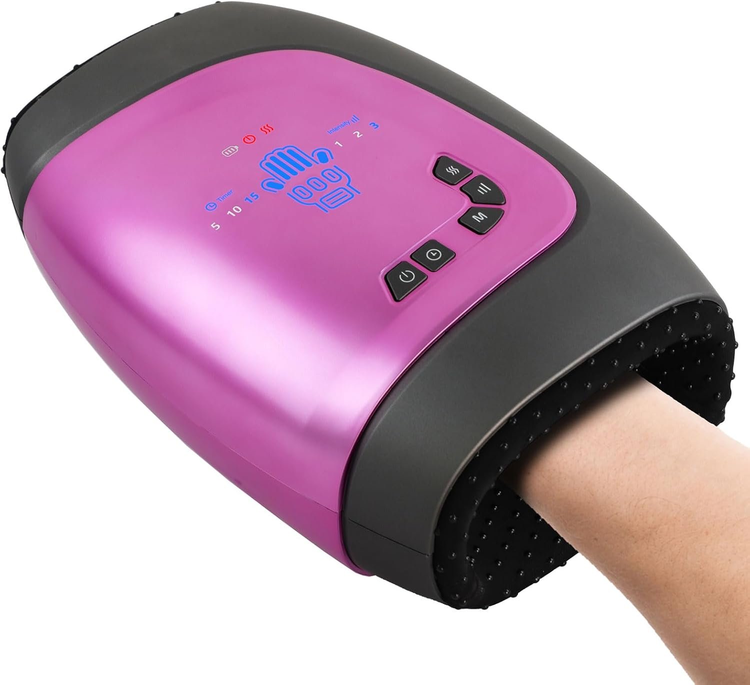 Electric Hand Massager with Heat and Compression for Arthritis and Carpal Tunnel Portable Design Idea Gifts for Mom FSA HSA 2024 Upgrade (Rose)