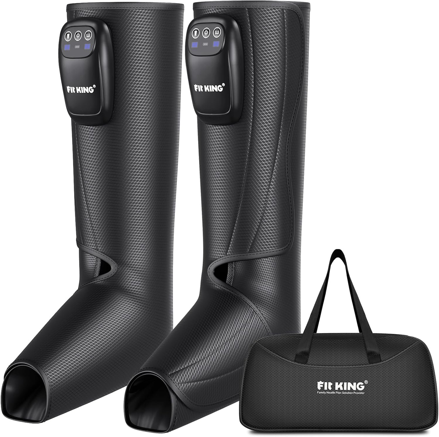 FIT KING Cordless Full Leg Massager Compression Boots, Rechargeable Foot and Calf Massager for Travel, Blood Circulation  Fast Recovery, Pain Relief | No External Long Air Hoses,Gift Idea