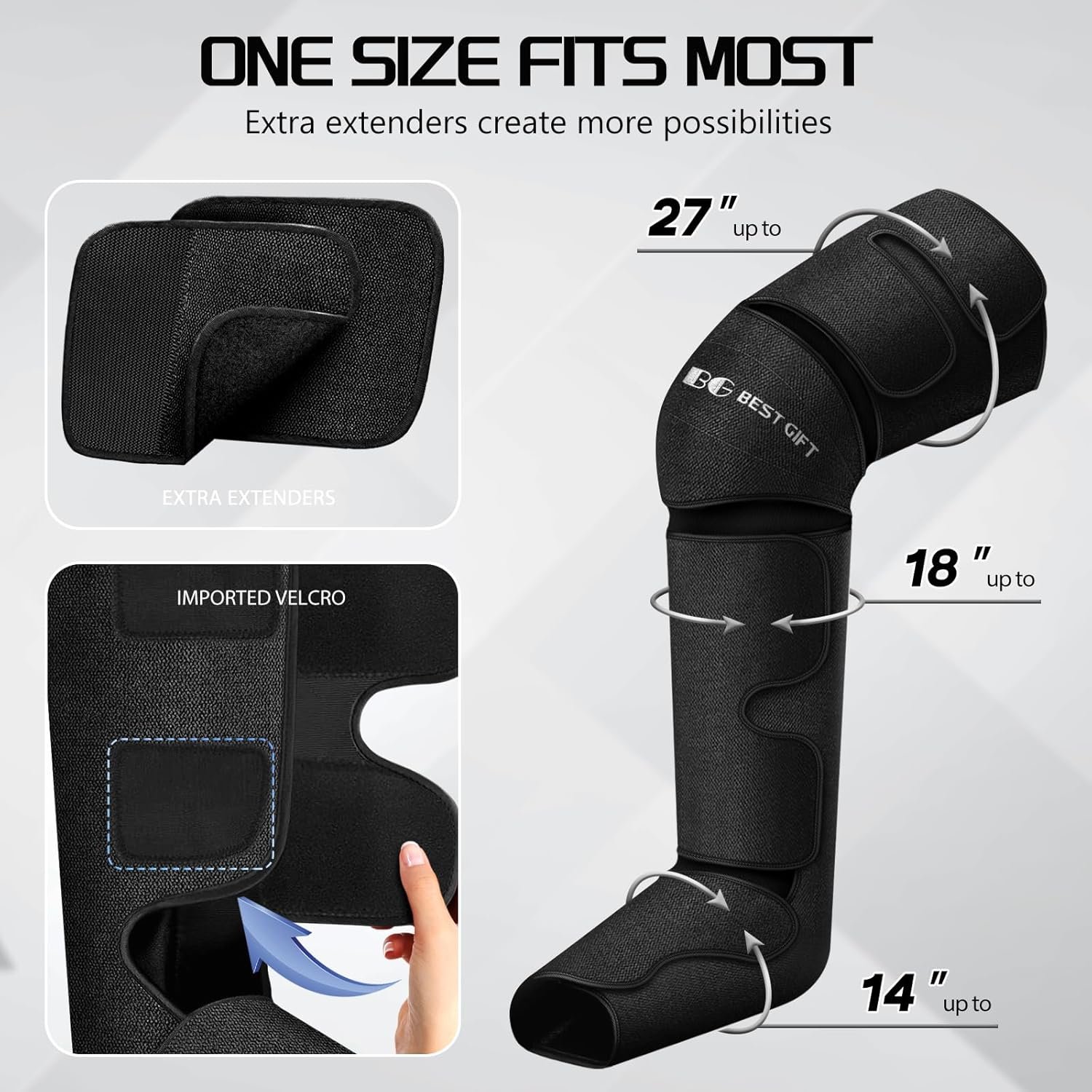 Gifts for Dad Mom Men Women Christmas Mothers Day, Fathers Day, Air Compression Massager with Heat for Foot, Leg, Calf, Thigh, Knee, Helpful for Vericose Veins, Muscle Fatigue, Cramps, Swelling, Edema