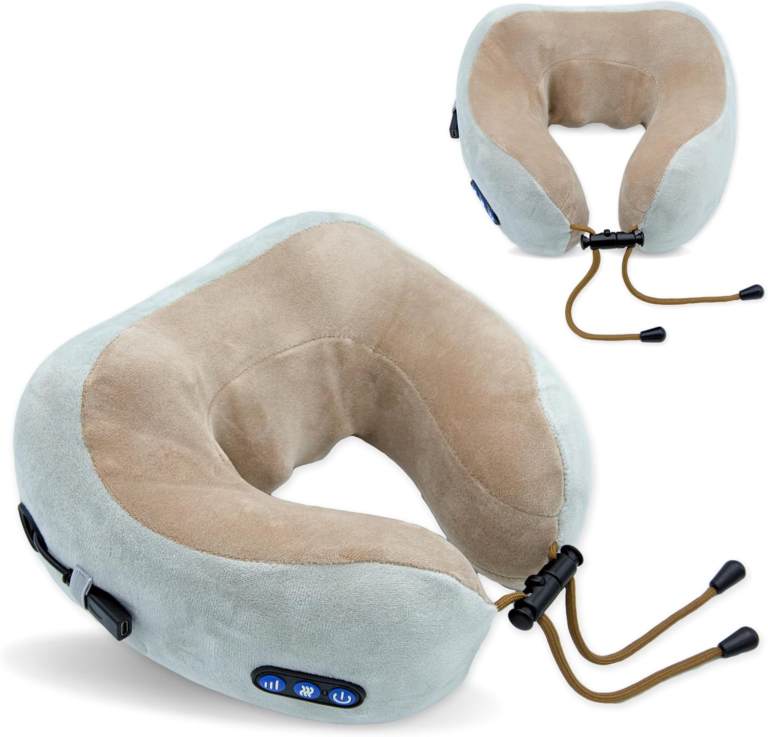 Nateck Cervical and Neck Massager | Pillow Portable Heated Massage Ideal for Travel, Relaxation and Office | Kneading Intelligent | Original Gift Women  Men | Heat, Rolling Modes