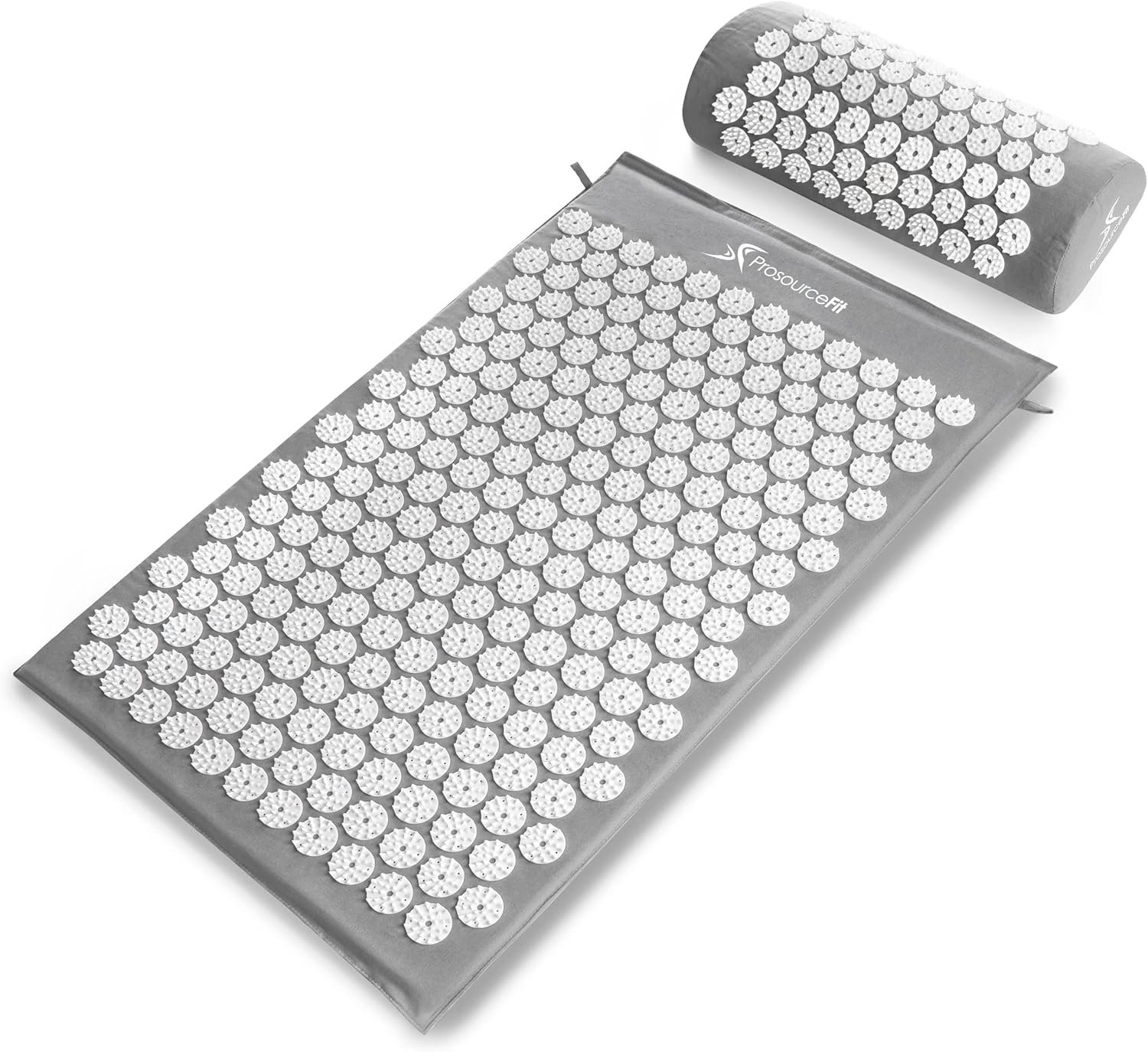 ProsourceFit Acupressure Mat and Pillow Set for Back/Neck Pain Relief and Muscle Relaxation, XL - Purpule/White