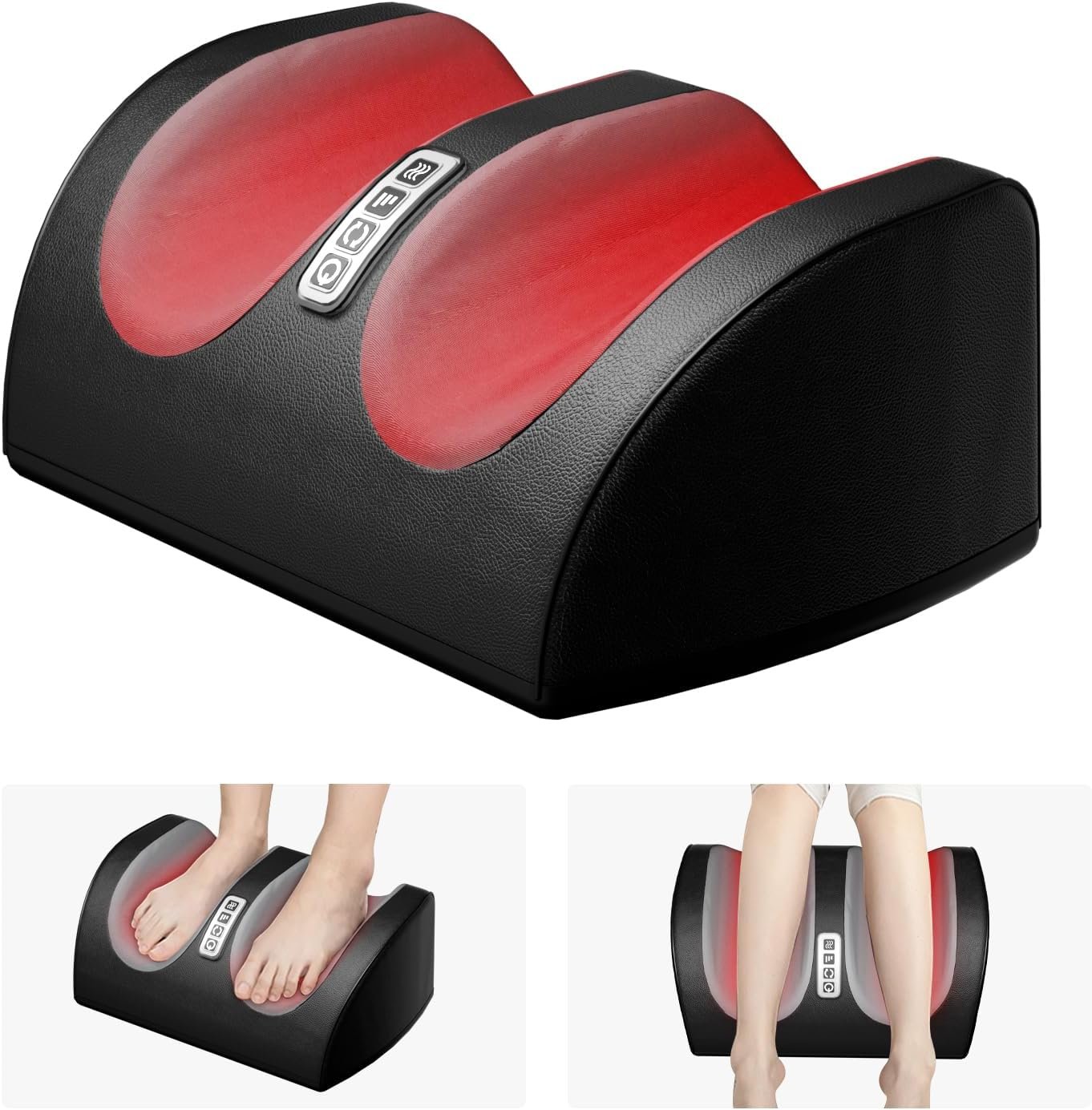 Shiatsu Foot Massager Machine with Heat, Foot and Calf Massager with Massage Roller, Deep Tissue Massager for Foot Massage and Calf Massage, Gifts for Mom  Dad