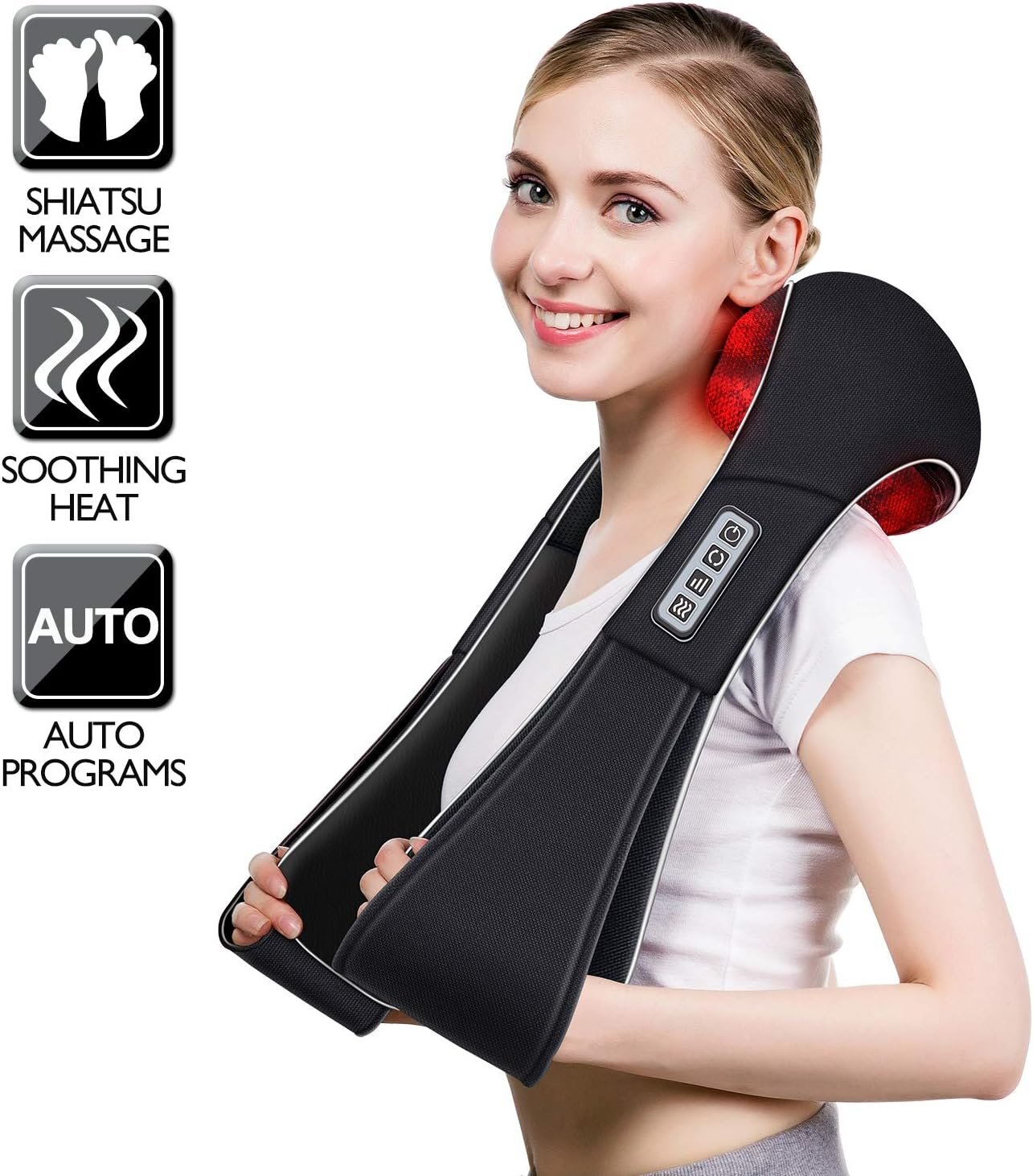 VIKTOR JURGEN Christmas Gifts for Women  Men, Shiatsu Neck and Shoulder Massager with Heat Deep Tissue Kneading Sports Recovery Massagers for Back, Foot, Relaxation Gifts for Wife, Husband, Him, Her