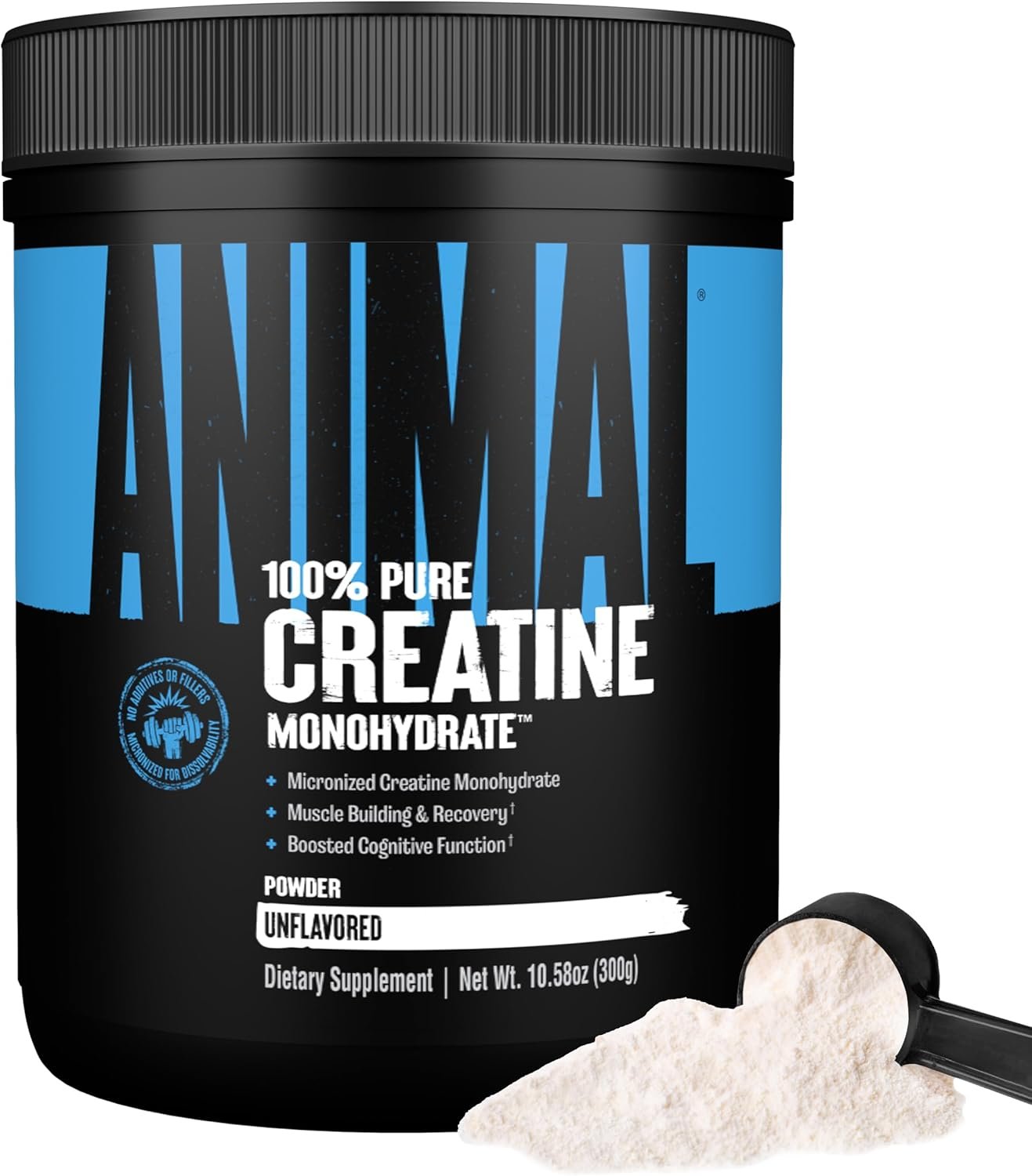 Animal Creatine Monohydrate Powder – Micronized Creatine for Women and Men, Supports Muscle Growth, Strength, Endurance, Recovery and ATP Production, Gym Workout Supplements - Unflavored, 300g Animal Creatine Monohydrate Powder – Micronized Creatine for Women and Men, Supports Muscle Growth, Strength, Endurance, Recovery and ATP Production, Gym Workout Supplements - Unflavored, 300g