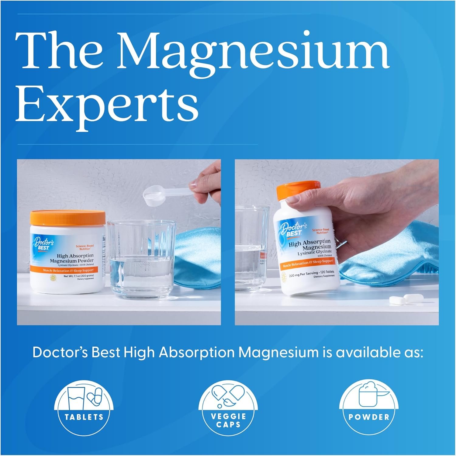 Doctors Best High Absorption Magnesium Glycinate Lysinate Supplement for Sleep Support - Chelated Magnesium Tablets for Women Men, 200mg per Serving, Supports Calm Relaxation, Vegan - 240 Count Doctors Best High Absorption Magnesium Glycinate Lysinate Supplement for Sleep Support - Chelated Magnesium Tablets for Women Men, 200mg per Serving, Supports Calm Relaxation, Vegan - 240 Count