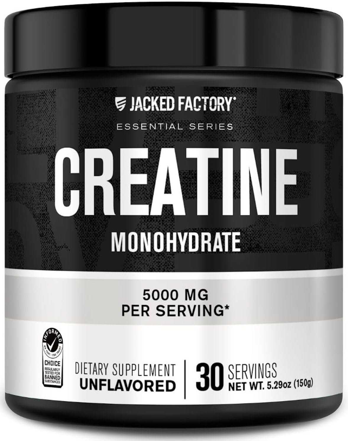 Jacked Factory Creatine Monohydrate Powder 425g - 5g Daily Creatine Supplement for Men and Women, Vegan-Friendly, Third-Party Tested - 85 Servings, Unflavored Jacked Factory Creatine Monohydrate Powder 425g - 5g Daily Creatine Supplement for Men and Women, Vegan-Friendly, Third-Party Tested - 85 Servings, Unflavored