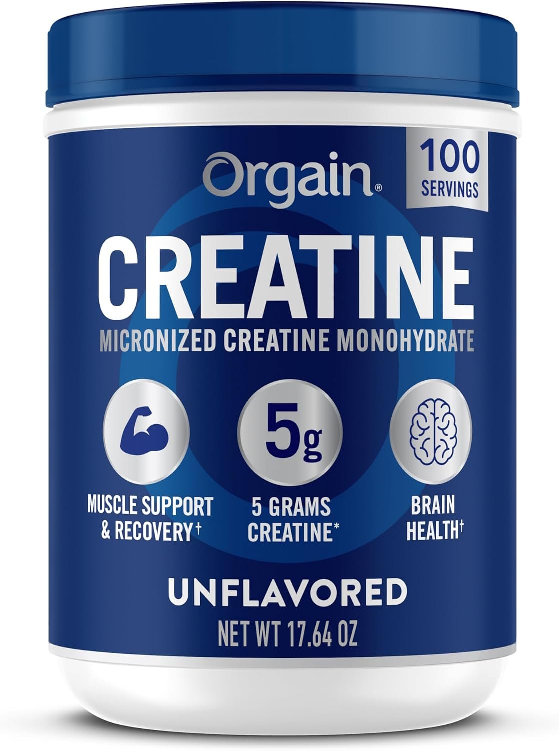 Orgain Creatine Monohydrate Micronized Powder, 100 Servings, Unflavored, Supports Muscle Growth, Post Workout Recovery and Brain Health, No Artificial Additives, for Men Women, Vegan Orgain Creatine Monohydrate Micronized Powder, 100 Servings, Unflavored, Supports Muscle Growth, Post Workout Recovery and Brain Health, No Artificial Additives, for Men Women, Vegan
