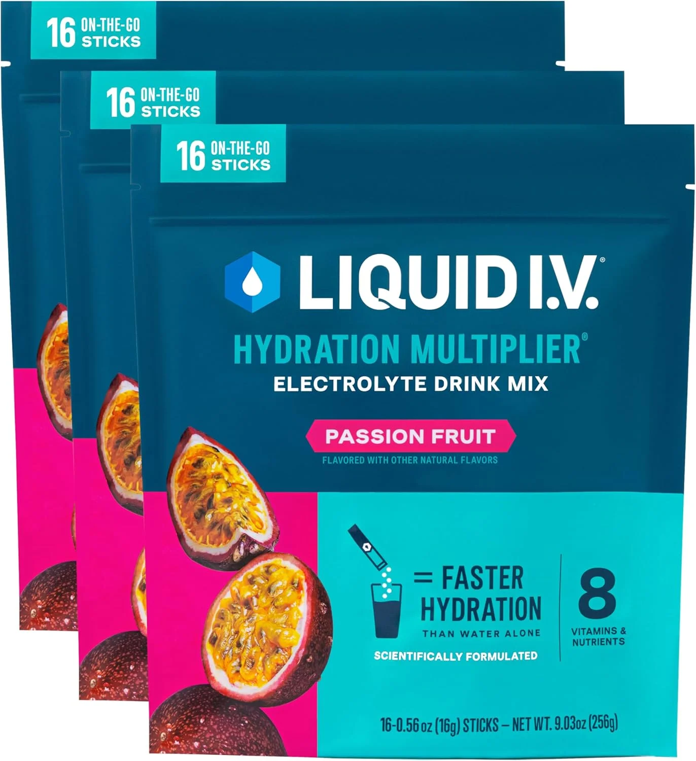Liquid I.V.® Hydration Multiplier - Passion Fruit | Electrolyte Powder Drink Mix | Pack (48 Servings) Liquid I.V.® Hydration Multiplier - Passion Fruit | Electrolyte Powder Drink Mix | Pack (48 Servings)