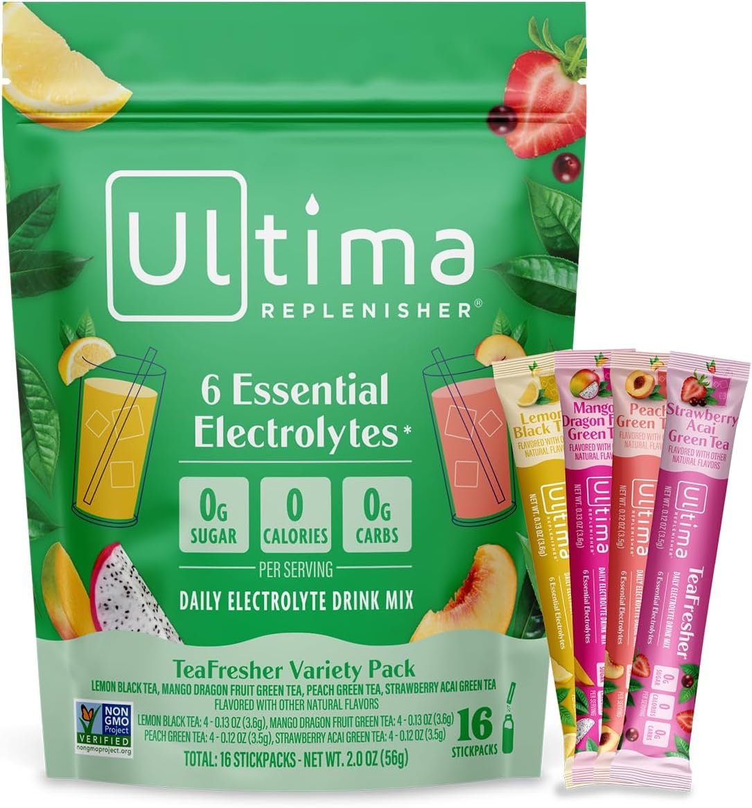 Ultima Replenisher Daily Electrolyte Powder – Original Variety Pack, Stickpacks – Zero Sugar Hydration Packets with Electrolytes and Minerals – Sugar Free, Plant Based Keto Friendly Drink Mix Ultima Replenisher Daily Electrolyte Powder – Original Variety Pack, Stickpacks – Zero Sugar Hydration Packets with Electrolytes and Minerals – Sugar Free, Plant Based Keto Friendly Drink Mix